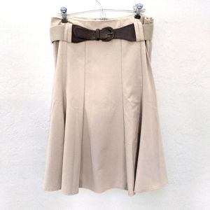 Beige Skirt with Belt
